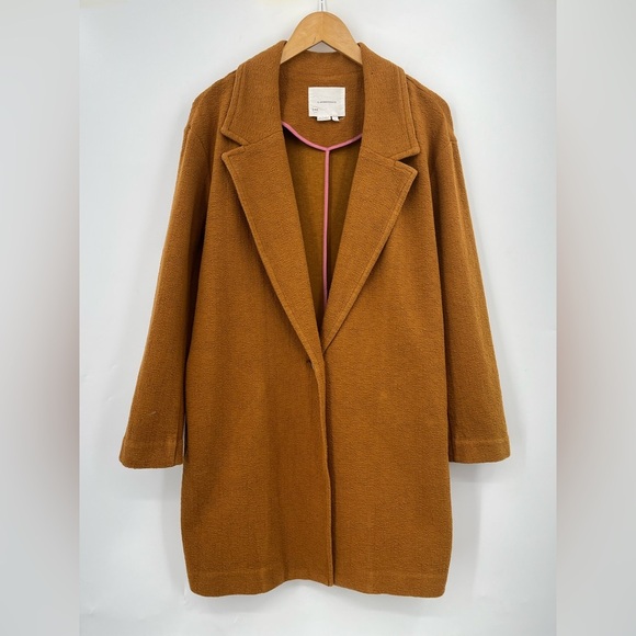 Anthropologie Corinthia oversized camel 0318 brown blaze coat jacket textured - Picture 2 of 14